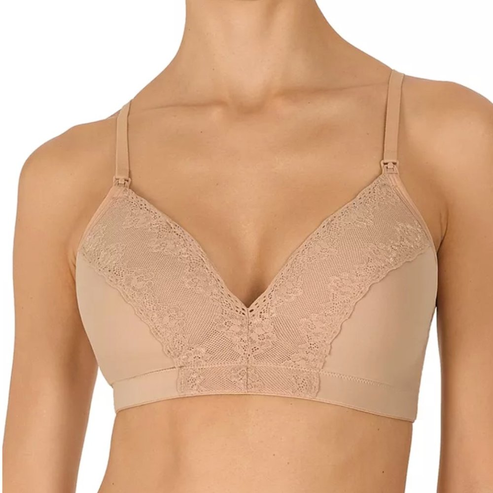 NATORI Bliss Perfection Wireless Contour Nursing Bra Cafe 34C 760154